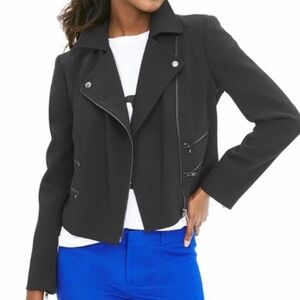 SOLD Banana Republic women’s black moto jacket, size 10, lined,